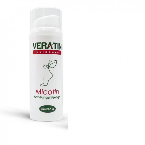 Gel para pies antifúngico Micotin, frasco de 150 ml, antifúngico, para combatir candidiasis, infecciones, micosis interdigitales.-3743-Veratin-Todo para manicura.