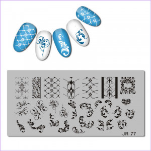 Monogram stamping plate, patterns, lace, curlicues JR-77