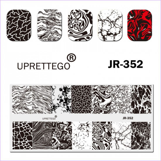 Stamp plate for blurring, lines, spots JR-352, 3212, Stemping,  Health and beauty. All for beauty salons,All for a manicure ,Gel varnishes, buy with worldwide shipping