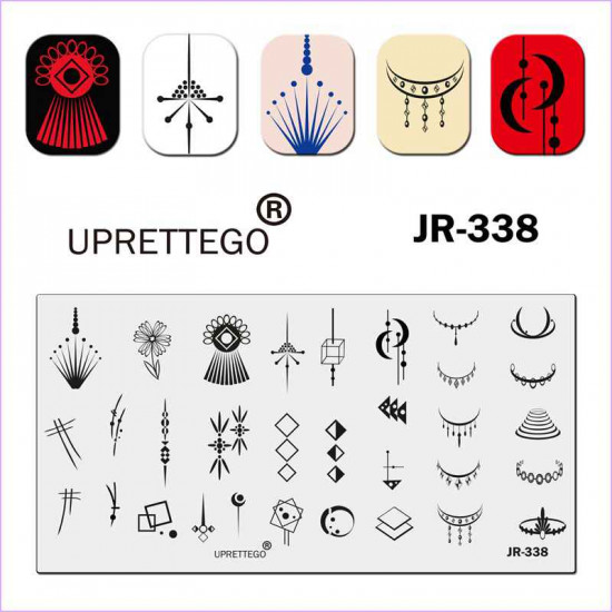 Plaque destampage de bijoux, collier, bijoux JR-338-3212-uprettego-estampillage