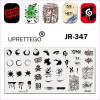 Plaque pour lestampage de graffitis, taches, mots, taches, stries, cercles JR-347-3212-uprettego-estampillage