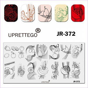  JR-372 plaque d'estampage fruits ligne de fruits avocat pomme poire banane ananas agrumes raisin pastèque Uprettego