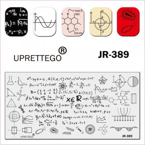 Uprettego JR-389 Stempelplatte Geometrie, Biologie, Chemie, Gleichungen, Formeln, Grafiken, Formen, einzellige