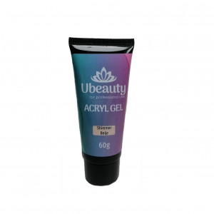 Ubeauty Glitter Gel Acrílico Bege 60ml