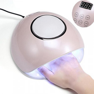 Nail lamp with fan pink, mother of pearl, pearl, F4S, UV LED, 48W, diode cooling, no baking, long service life