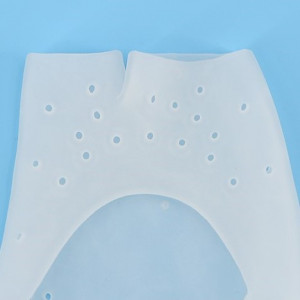 Almohadilla de silicona blanca protector de pie sin dedos, Mini calcetines