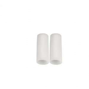 Dedo abierto de silicona, gel, blanco, 15x50mm Protector de dedos, par, 2 unids
