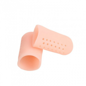  20x40mm Hollow perforowany silikonowy czubek palca Nude oddychający żel z dużym palcem u nogi czapki ochronne osłona na palce para 2szt