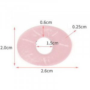 Beschermende pads-siliconen mokken. Schokabsorberende voering. Patch Ring roze #6-9 stuks