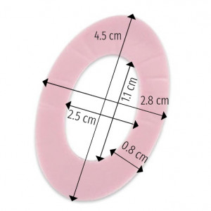 Beschermende pads-siliconen mokken. Schokabsorberende voering. Patch Ring roze #9 - 3 stuks