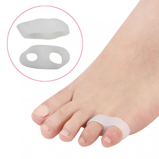 Protector de dedo blanco con separador InterDigital en el dedo meñique-P-18-07-Foot care-Todo para la manicura