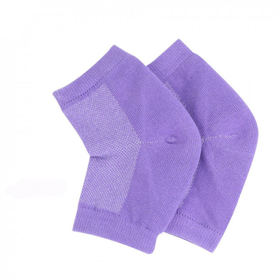 Chaussettes en coton violet Chaussettes anti-fissures au talon Chaussettes de soin des pieds hydratantes en silicone élastique doux-41883-28-Foot care-Tout pour la manucure