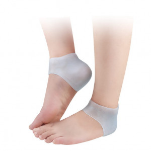 Blue Heel protector, Silicone half-toe on the heel of the foot, moisturizing and protecting against peeling and cracking