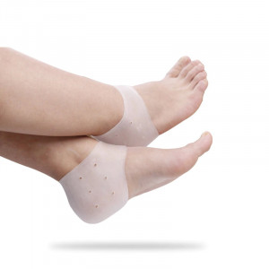 Demi-orteil en silicone sur le talon du pied, perforé, hydratant et protecteur