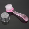 Round nail brush with plastic handle and cap, bast, hard bristle, Color random, 6731-MA-07, Supplies,  All for a manicure,Supplies ,  buy with worldwide shipping
