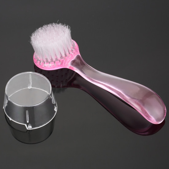 Round nail brush with plastic handle and cap, bast, hard bristle, Color random, 6731-MA-07, Supplies,  All for a manicure,Supplies ,  buy with worldwide shipping