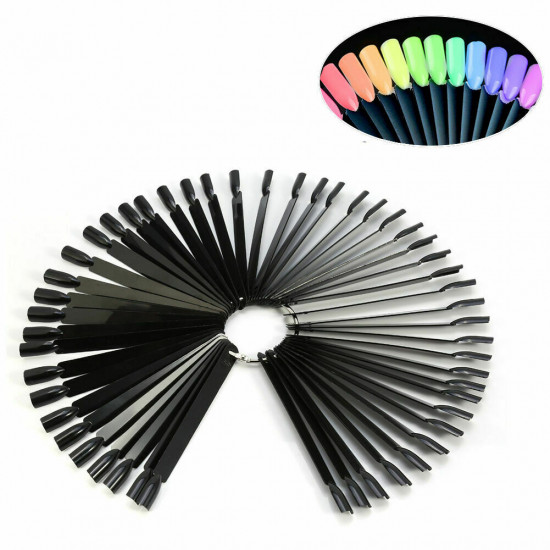 Black tips, 50 pieces, on the ring, fan, 10 cm, 3362-TD-01, Tips,  All for a manicure,Supplies ,  buy with worldwide shipping