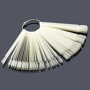 Tips white, 50 pcs per ring, fan, 10 cm