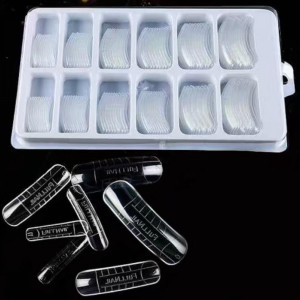 Top forms for long nail extension almond shape 10 sizes, 100 PCs for acrigel, for polygel