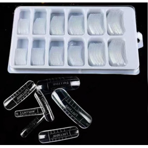 Bovenvormen voor het bouwen van lange nagels amandelvormen 10 maten, 100 stuks voor acrygel, voor polygel