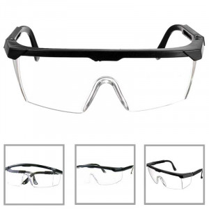 Safety glasses, transparent, for masters, for laboratory assistants, for pedicures, in the shop, when driving, for drivers