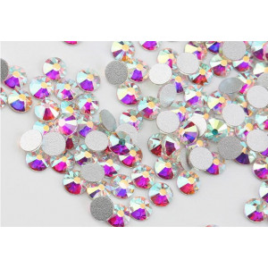Стразы для ногтей AB Crystal SS4, Silver , хамилион, люкс, блеск, камни, декор, сваровски, кристалл, серебро, стекло, no hot fix, клеевые
