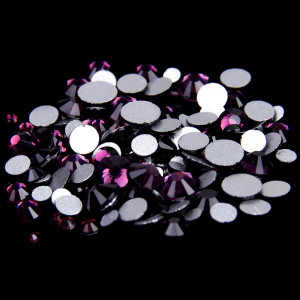  Decor, rhinestones for nails, Violet, Amethyst, Mix, AB, Crystal, Amethyst, Violet