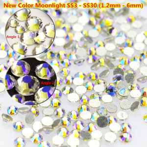 Стразы для ногтей Swarovski Crystal Moonlight SS4, камни, декор, сваровски, лунный свет