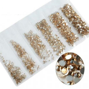 Rhinestones for nails Light Peach SS3 1440pcs, light peach