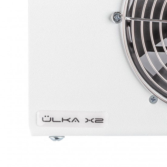 Extracteur de manucure Ulka BASIC X2, bureau, deux mains, 40 W, deux sacs à poussière, texturé blanc, aspirateur de manucure à faible bruit-3073-ULKA-Comptoir et hottes encastrables ULKA