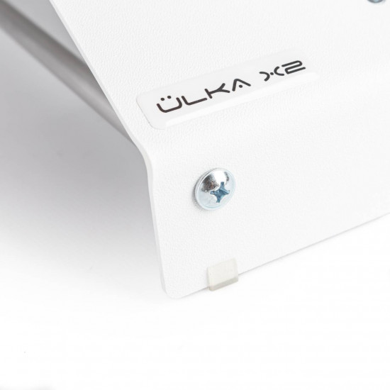 Extracteur de manucure Ulka BASIC X2, bureau, deux mains, 40 W, deux sacs à poussière, texturé blanc, aspirateur de manucure à faible bruit-3073-ULKA-Comptoir et hottes encastrables ULKA