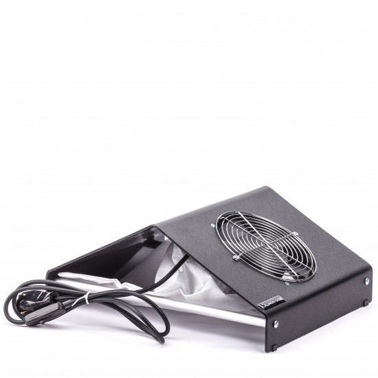 Aspirador exaustor Ulka BASIC X2 para mesa de manicure, com saco, preto, ventilador de unhas