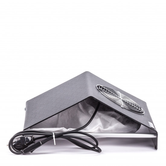 Aspirador exaustor Ulka BASIC X2 para mesa de manicure, com saco, preto, ventilador de unhas
