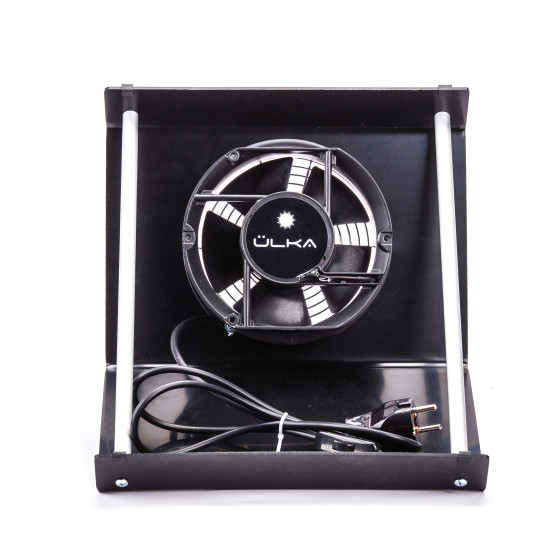 Aspirador exaustor Ulka BASIC X2 para mesa de manicure, com saco, preto, ventilador de unhas