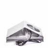 Capuz de manicure de mesa com bolsa Ulka BASIC, cinza, pés de borracha antiderrapantes, capacidade de dois braços, 3000 rpm
