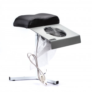  Ekstraktor do pedicure Ulka X2P ze stojakiem podłogowym biały z czarną poduszką, regulowana wysokość, wymienne worki na kurz, niski poziom hałasu
