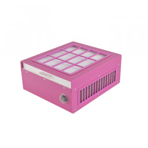 Frambozen tafelkap Ulka X2f met Hepp-filter 100% stofafzuiging, gepersonaliseerd uniek rooster, herbruikbaar masker en palet