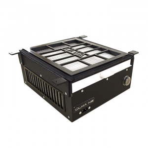 Inbouwkap voor manicure Ulka X2f met Neppa-filter, gemonteerd in het bureaublad, 6 jaar continu gebruik, zwart, 52 W, 20*23*9.5 cm