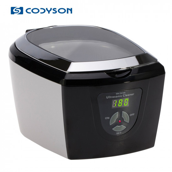 Мойка ультразвуковая Codyson, Ultrasonic Cleaner CD-7810А, оригинал, 750мл, сертификат, год гарантия, стерилизация, таймер, 40 кгц, 50 Вт, дисплей, черный, 3601-CD-7810А, Ультразвуковые мойки,  Стерилизация и дезинфекция,  купить в Украине