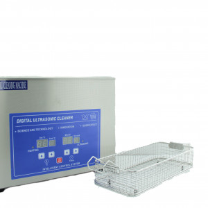 ULTRASONIC bath 3.2 l, with basket, digital, 120W, heated water 80 degrees, 200w, Ultrasonic Cleaner Machine, S20, stainless steel housing