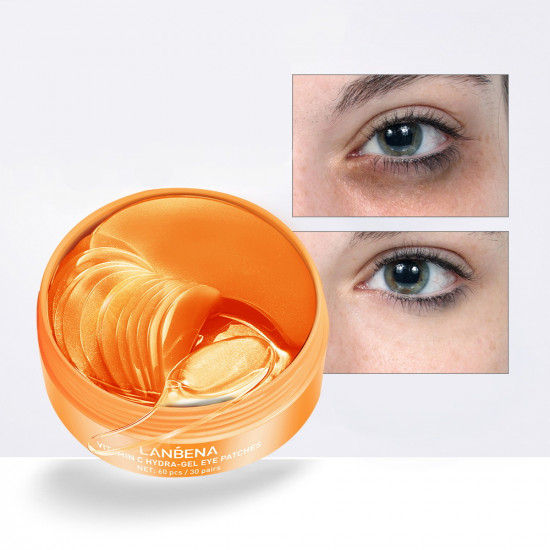 Patchs hydrogel pour les yeux à la vitamine C Lanbena vitamine c hydra-gel éliminant les cernes éclaircissant la peau autour des yeux-952732789-Lanbena-Beauté et santé. Tout pour les salons de beauté