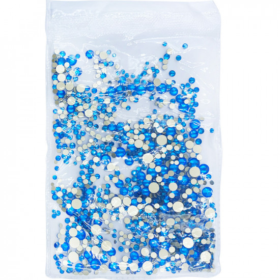 Pierres de verre Swarovski de différentes tailles BLEU S3-SS12 Poids 13 grammes-19000-Ubeauty-Strass pour les ongles