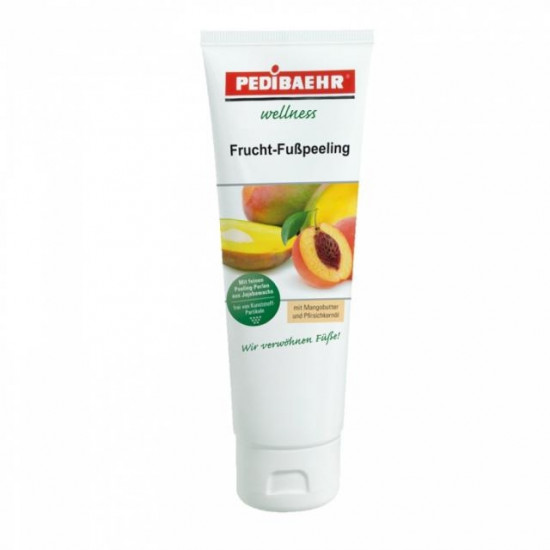 Gommage des pieds aux fruits au beurre de mangue et au beurre de pêche 125 ml. Frucht-fusspeeding-32764-Baehr-Se soucier