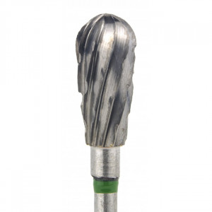 Carbide cutter Reverse cone, notch Large, green, Callus treatment, Gel polish removal