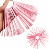 Pink fan for samples of varnish for 50 nails 12 cm.-18710-China-Nail tips, nail forms for