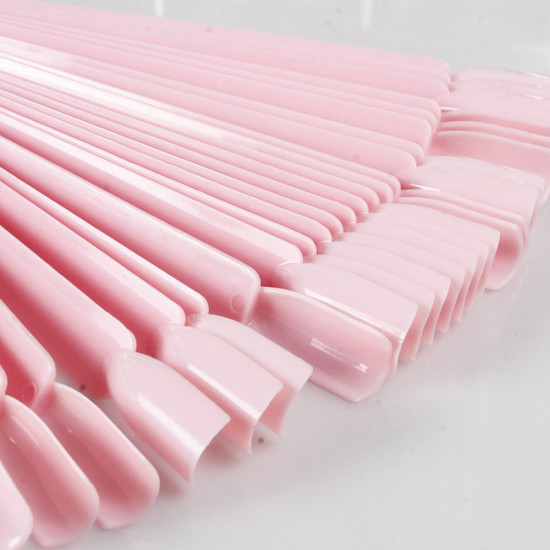 Pink fan for samples of varnish for 50 nails 12 cm.-18710-China-Nail tips, nail forms for