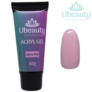 Акрилгель UBEAUTY, Sakura Pink / Розовый(сакура). Тюбик 60 мл