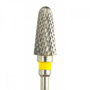 Carbide cutter Cone notch Superfine, cutter for manicure and pedicure, yellow, Callus treatment