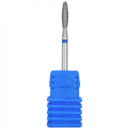 Broca diamantada em forma de chama em uma base azul 244-025M-17571-Китай-Dicas para manicure