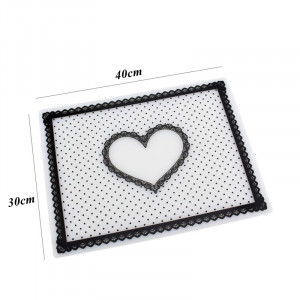 Alfombrilla de silicona 40x30 cm, blanca, reposamanos, set, para maestro, para manicura, para uñas